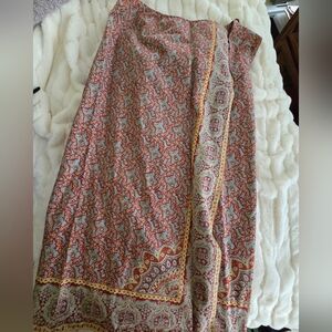 Lauren By RALPH LAUREN Bohemian Print Maxi Wrap Skirt